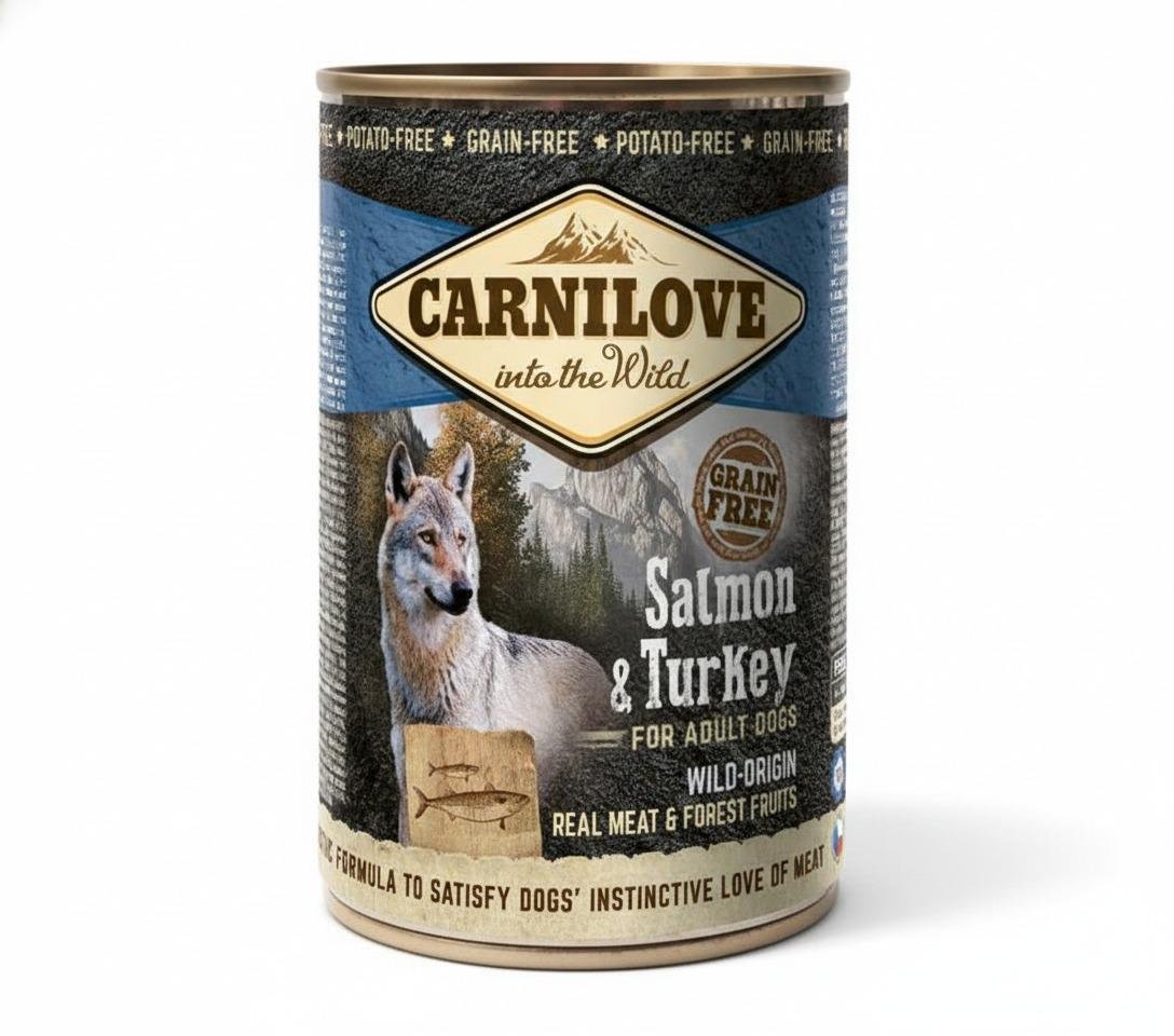 Patê Alimento úmido em lata Salmão e Peru 400g- Carnilove