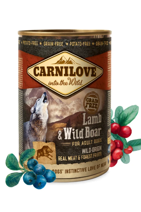 Patê Alimento úmido em lata Cordeiro e Javali- Carnilove -400g