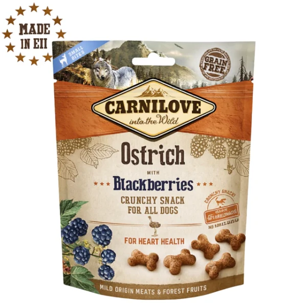Petisco Crocante Avestruz e Amoras -Carnilove-200G
