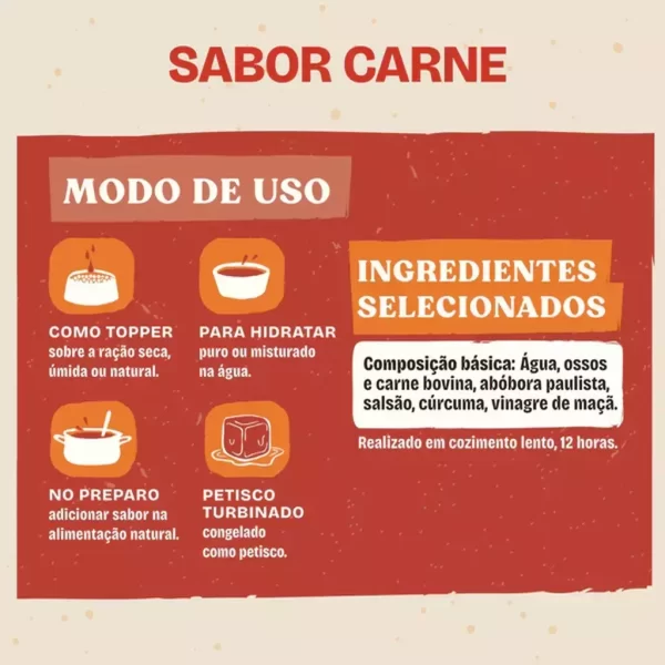 Caldo De Ossos Olivia-Para Cães e Gatos- Sabor Carne - Imagem 4