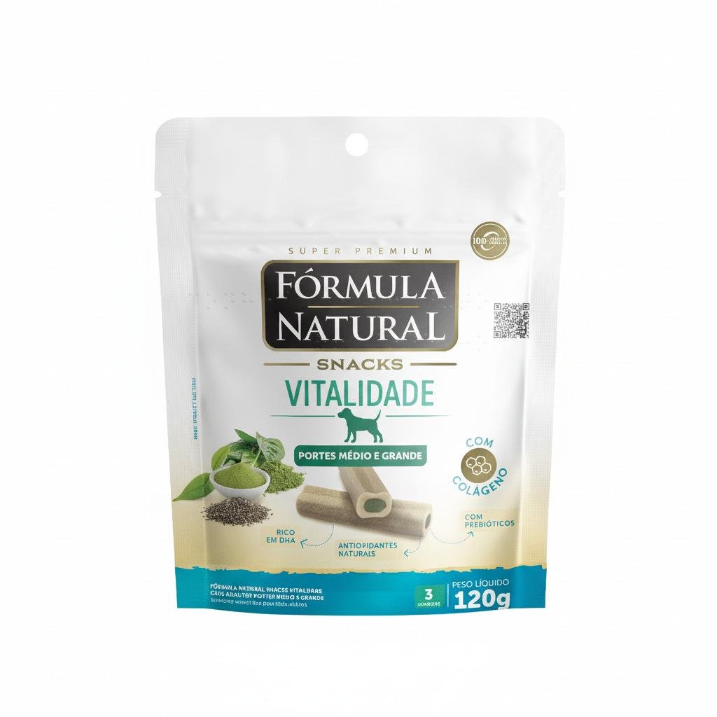 Snacks Vitalidade para cães médio e grande- 3unidades- Fórmula Natural