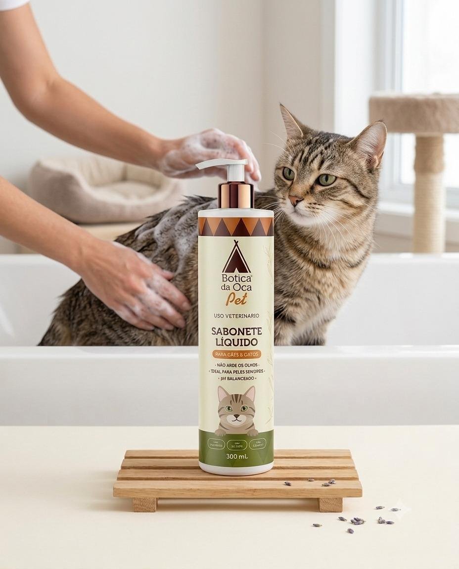 Sabonete Líquido de Ervas para Cães e Gatos - 300 ml - Imagem 2