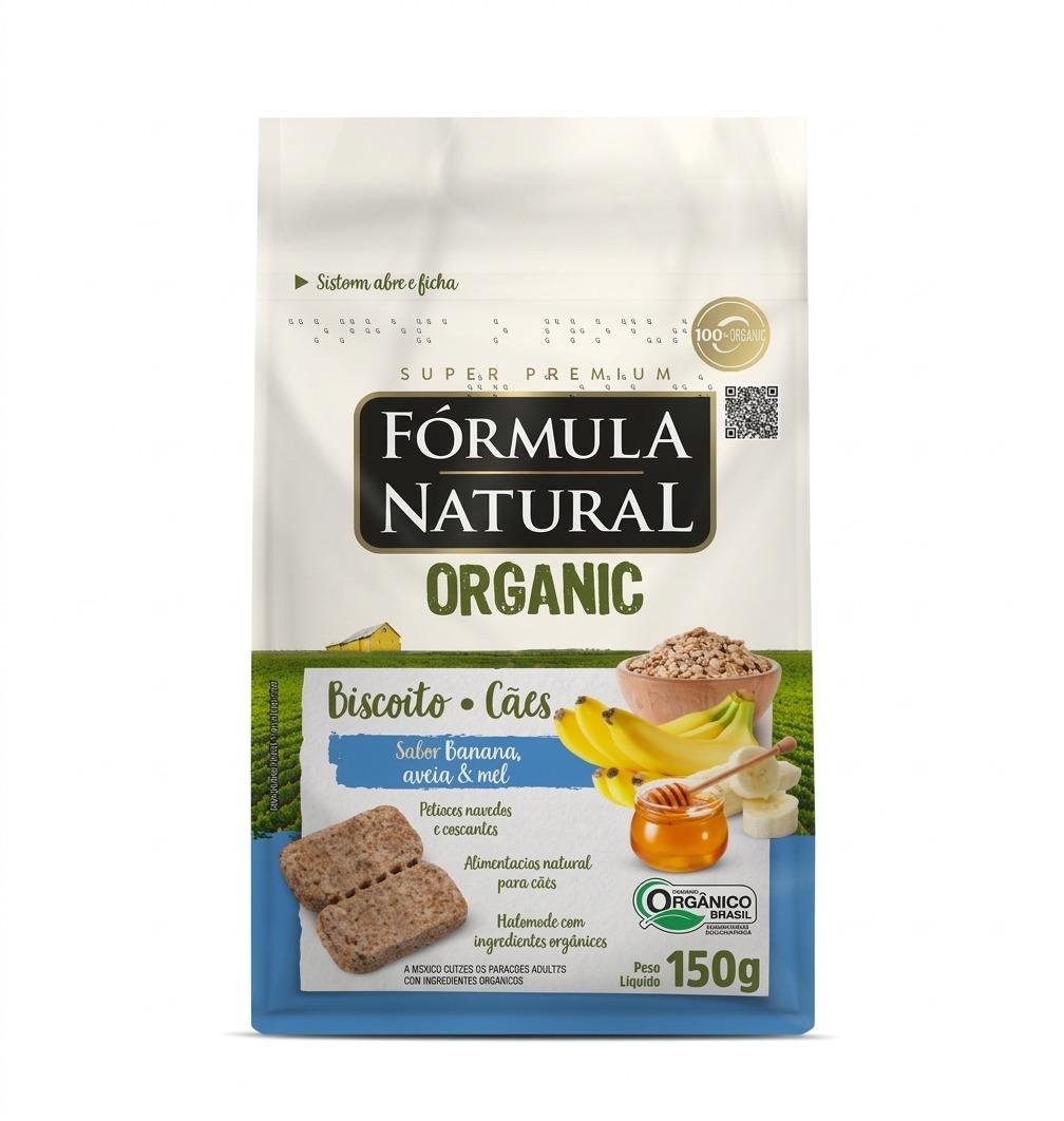 Biscoito Organic Sabor Banana Aveia e Mel- Fórmula Natural