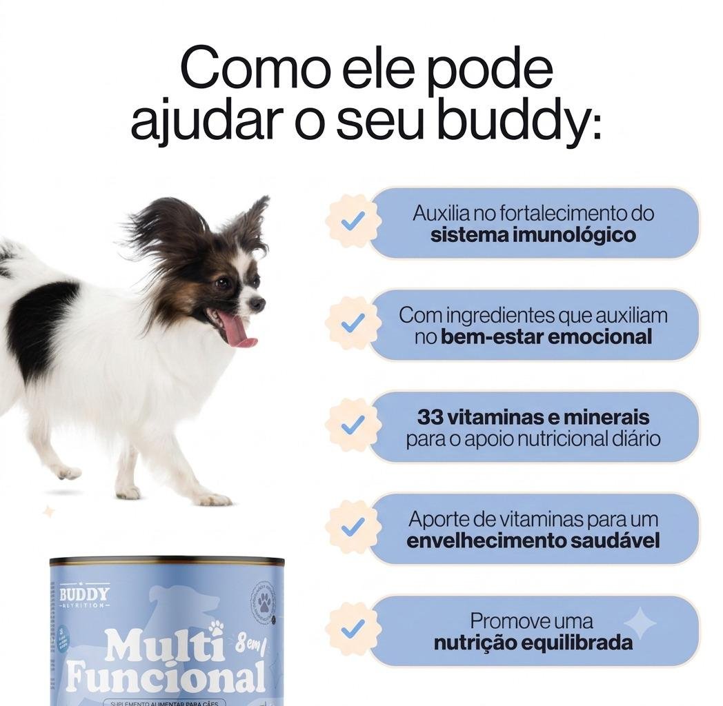 Suplemento Multifuncional Para Cães-8 em 1- Buddy Nutrition - Imagem 3