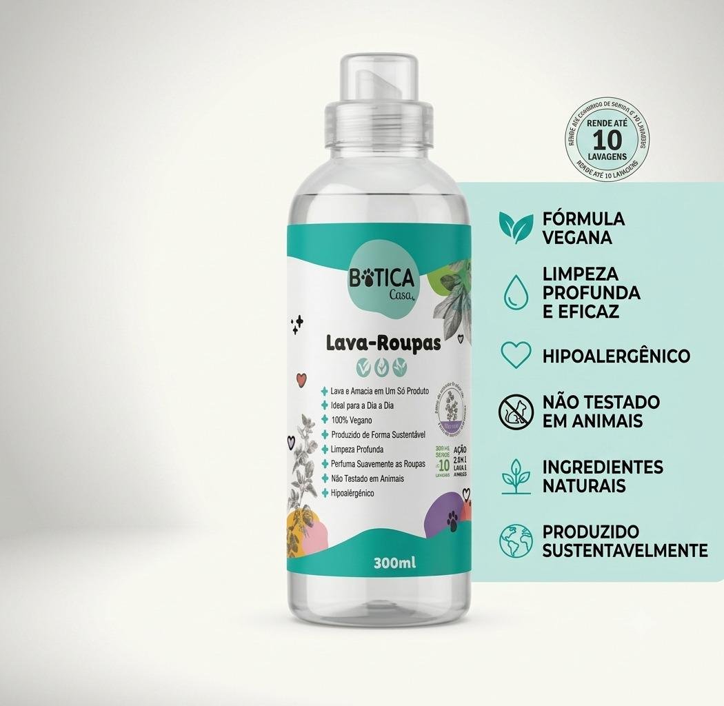 Lava Roupas Pet-Jasmim-Botica Natural-300ml - Imagem 2